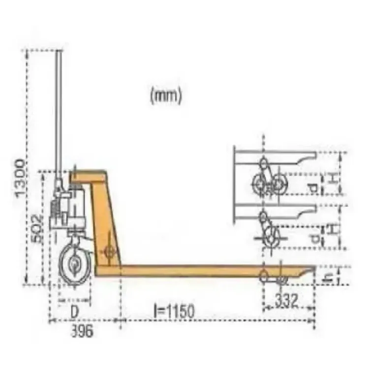 Porta-Paletes Manual ND Grandes Cargas 5000kg 1150x580mm