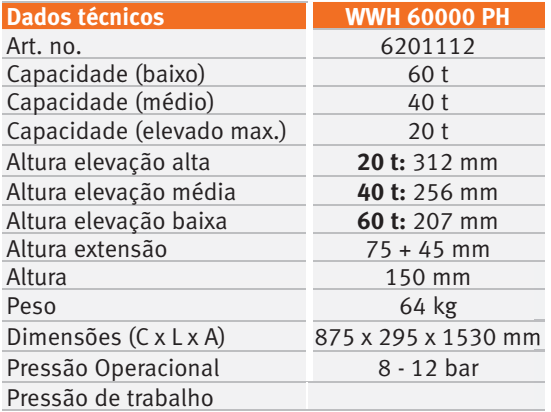 MACACO HIDROPNEUMÁTICO WWH 60000 PH 60 TON 3 ESTAGIOS UNICRAFT