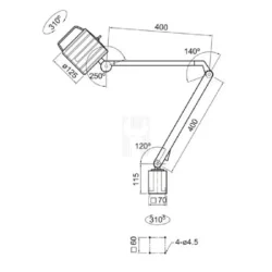 CANDEEIRO LED MWG 6-720 OPTIMUM