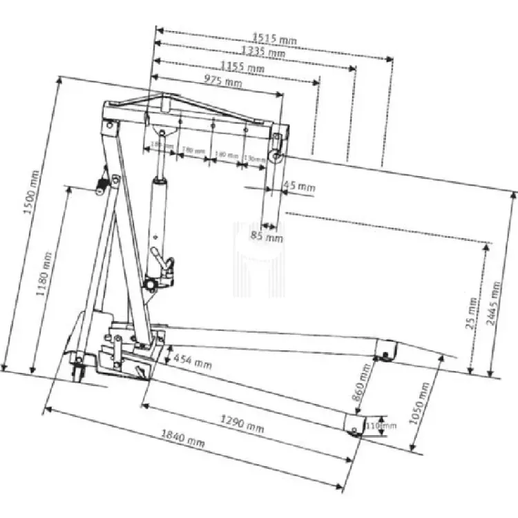 GRUA OFICINA BAIXO PERFIL WK 2002 LP 2T UNICRAFT
