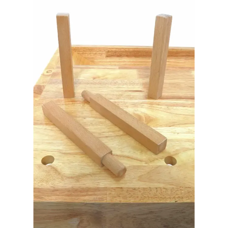 Mesa de Carpinteiro MADER 126cm Madeira de Borracha 100kg