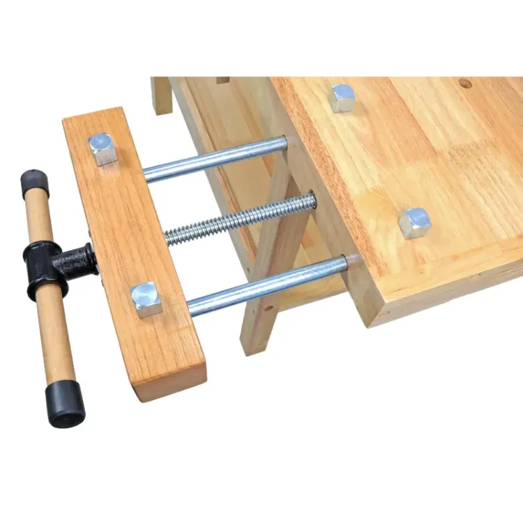 Mesa de Carpinteiro MADER 126cm Madeira de Borracha 100kg