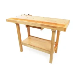 Mesa de Carpinteiro MADER 126cm Madeira de Borracha 100kg