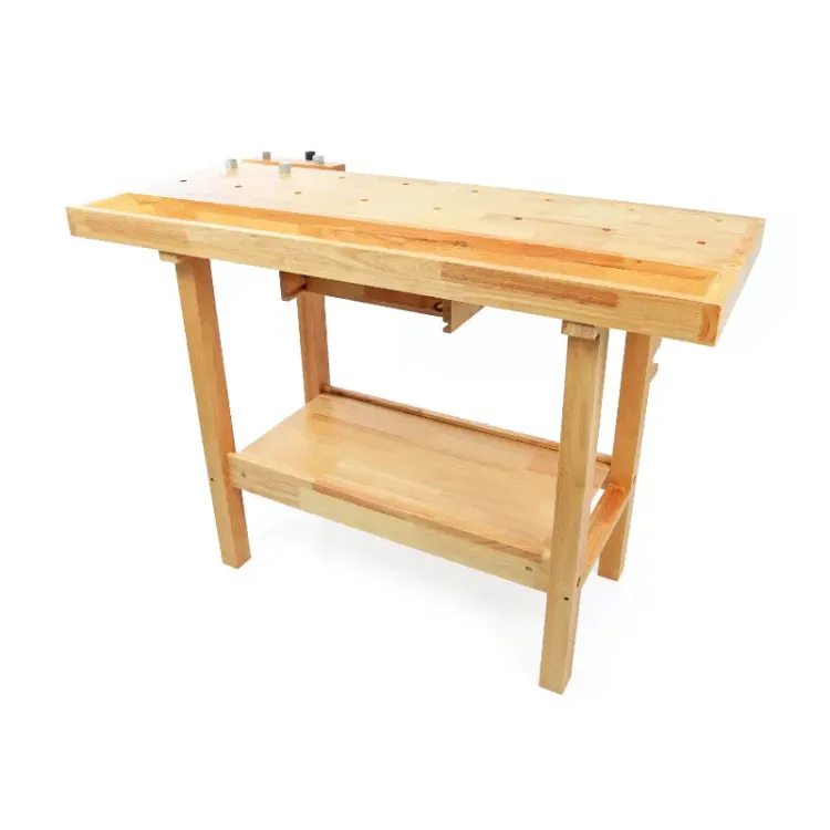 Mesa de Carpinteiro MADER 126cm Madeira de Borracha 100kg