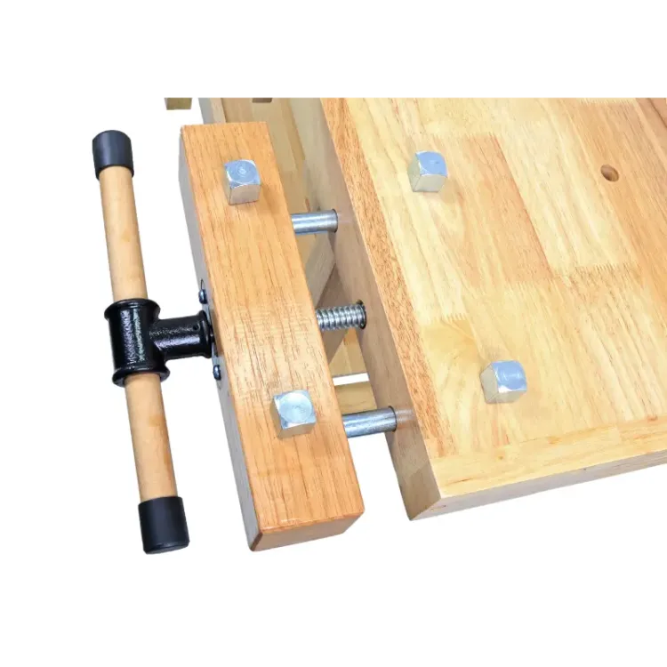 Mesa de Carpinteiro MADER 126cm Madeira de Borracha 100kg