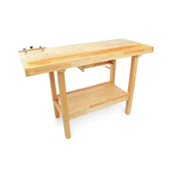 Mesa de Carpinteiro MADER 126cm Madeira de Borracha 100kg