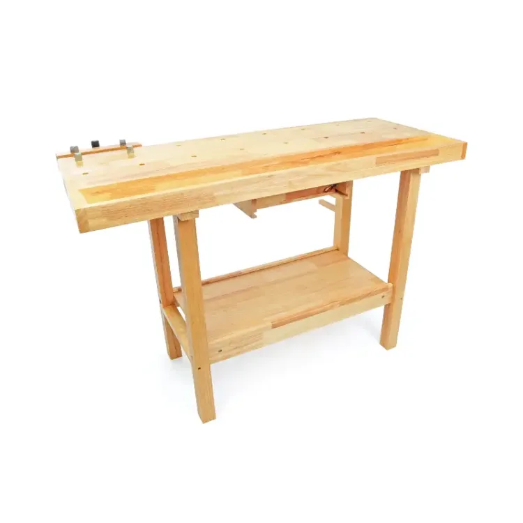 Mesa de Carpinteiro MADER 126cm Madeira de Borracha 100kg