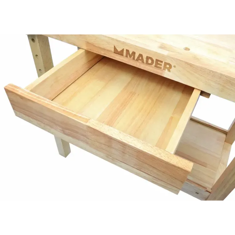 Mesa de Carpinteiro MADER 126cm Madeira de Borracha 100kg