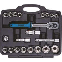 Caixa de Ferramentas 1/2" 21 Peças STILKER Aço Cromo Vanádio