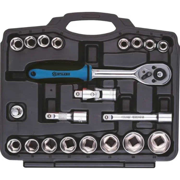 Caixa de Ferramentas 1/2" 21 Peças STILKER Aço Cromo Vanádio