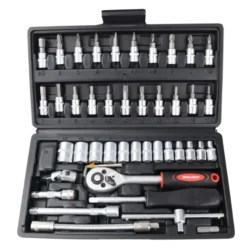 Jogo de Chaves de Caixa CRV 1/4" 46 Peças MADER