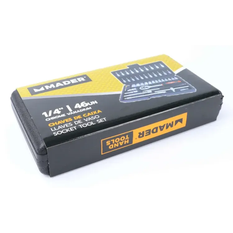 Jogo de Chaves de Caixa CRV 1/4" 46 Peças MADER
