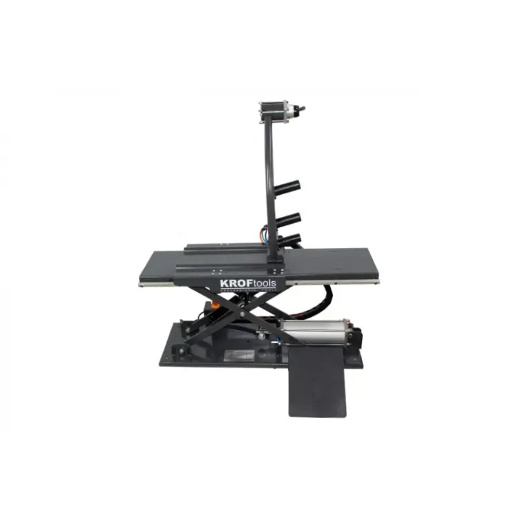 Elevador de Roda Pneumático Kroftools 80kg 130-420mm