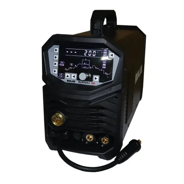 Máquina Multifunções Inverter ROLUK 520J MIG/TIG/MMA 220V Máquina Multifunções Inverter ROLUK 520J MIG/TIG/MMA 220V