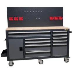 Bancada de Trabalho com Rodas e Painel TOOLBOX4YOU 1850x600 mm
