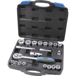 Caixa de Ferramentas 1/2" 21 Peças STILKER Aço Cromo Vanádio