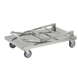 CARRO PLATAFORMA INOXIDÁVEL 100KG DOBRÁVEL