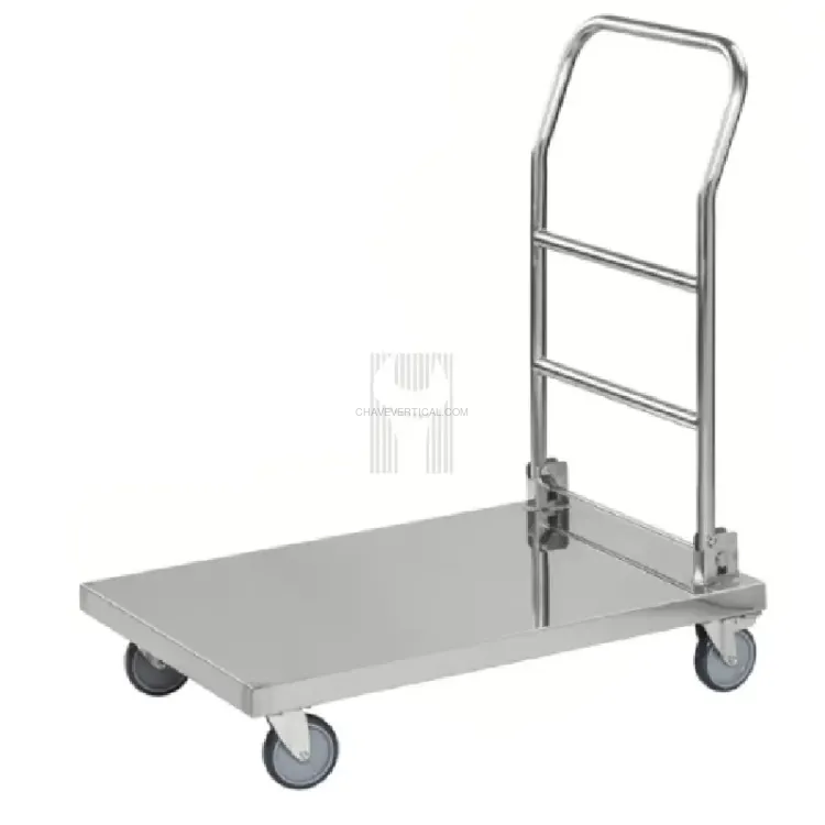 CARRO PLATAFORMA INOXIDÁVEL 100KG DOBRÁVEL