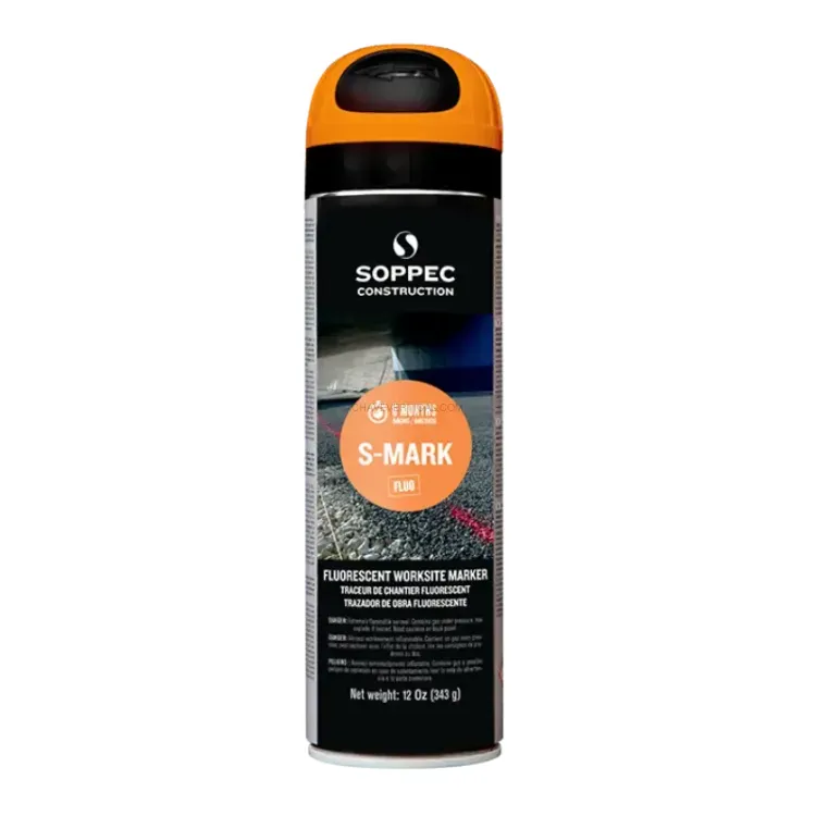 PINTURA MARCADORA DE OBRA LARANJA FLUORESCENTE AEROSSOL 500ML
