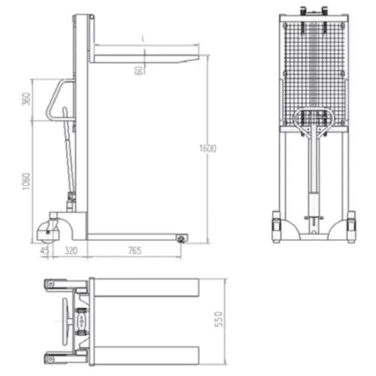 Stacker Manual GAYNER 1.5T 1.6m 1500kg 1600mm