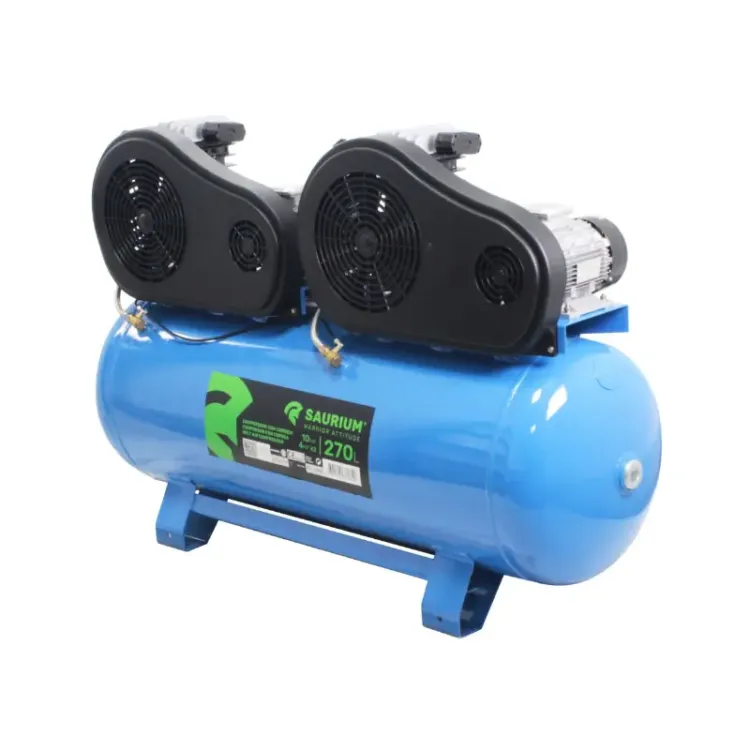 COMPRESSOR DE AR TRIFÁSICO 270L 4HP+4HP 10BAR