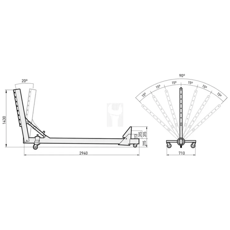 "ESCUADRA" ESTICADOR DE CARROÇARIA 12 PEÇAS MEGA