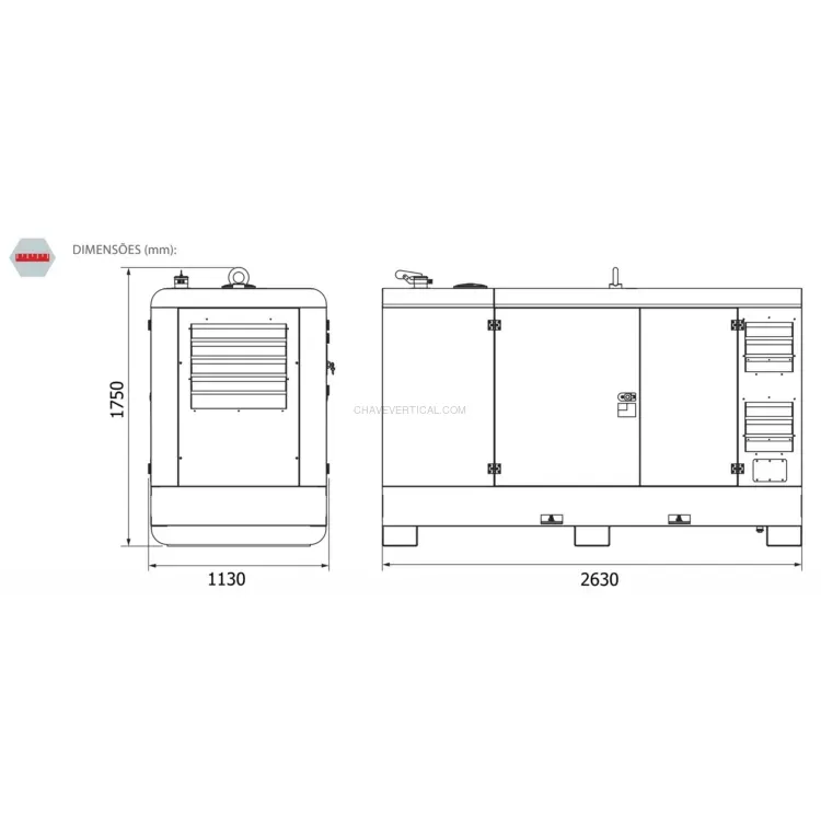 Gerador MOSA GE 90 FSX 83/90 kVA 400V