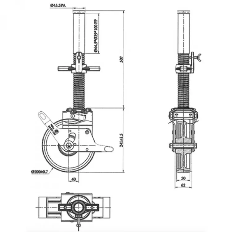 RODÍZIO ANDAIME REGULÁVEL SCAL