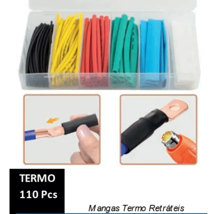 CONJUNTO DE TUBOS TERMO RETRÁTEIS , A MM PEÇAS