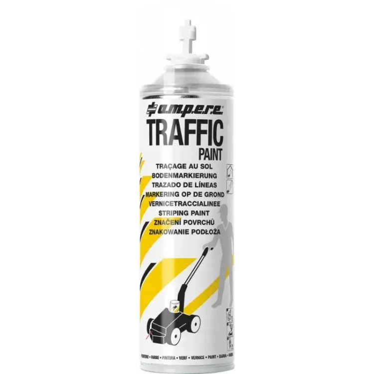 Spray Tinta de Marcação AMPERE TRAFFIC PAINT Branco 650ml