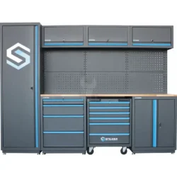 MOBILIÁRIO DE OFICINA 4 ELEMENTOS COM TAMPO EM MADEIRA DRAKKAR