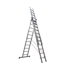 ESCADA ALUMÍNIO TRIPLA 3X15 DEGRAUS QUADRADO