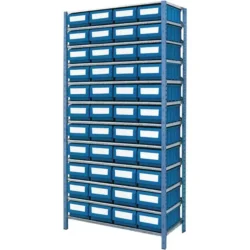 Estante com 44 Caixas de Abertura Frontal e 130 Divisórias TAYG 2000x1000x320mm