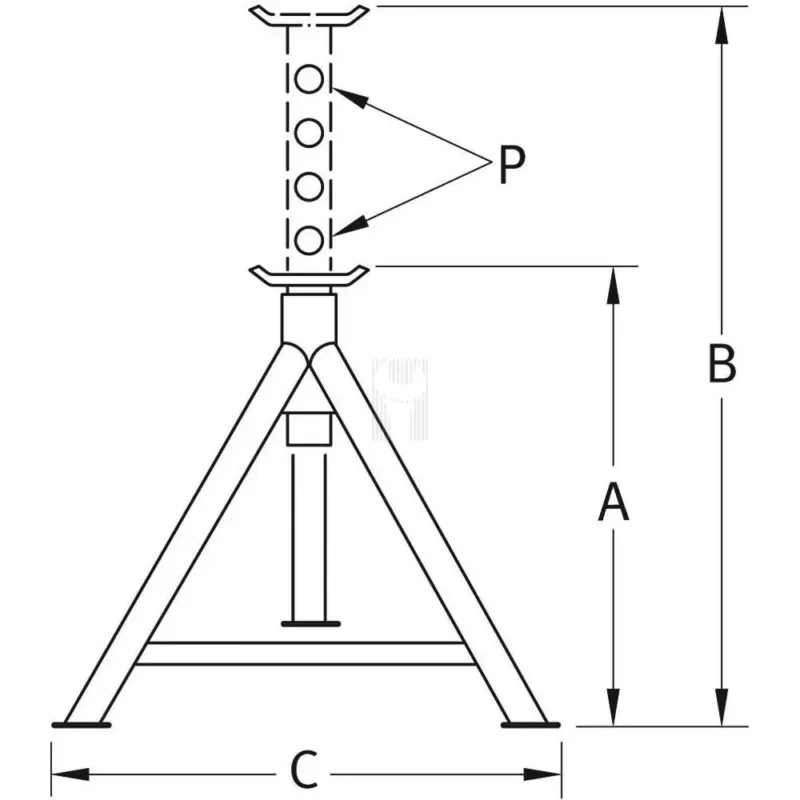 CAVALETE PARAFUSO 12T 320/500MM COMPAC