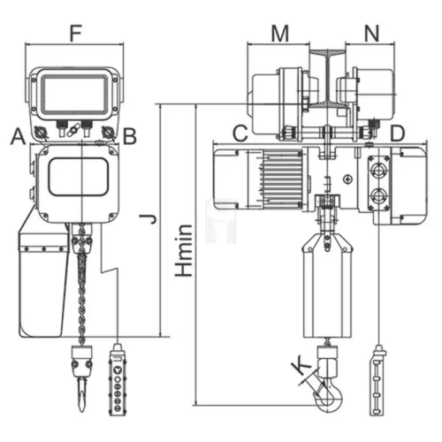 GUINCHO ELÉCTRICO 2000KG/12MT GAYNER