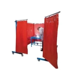 Tela de proteção TransFlex SCHWEISSKRAFT 3700x1950mm Vermelho com Rodízios