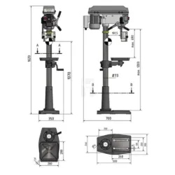ENGENHO DE FURAR COLUNA DQ25/400V OPTIMUM