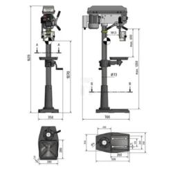 ENGENHO DE  FURAR COLUNA DQ25/400V OPTIMUM