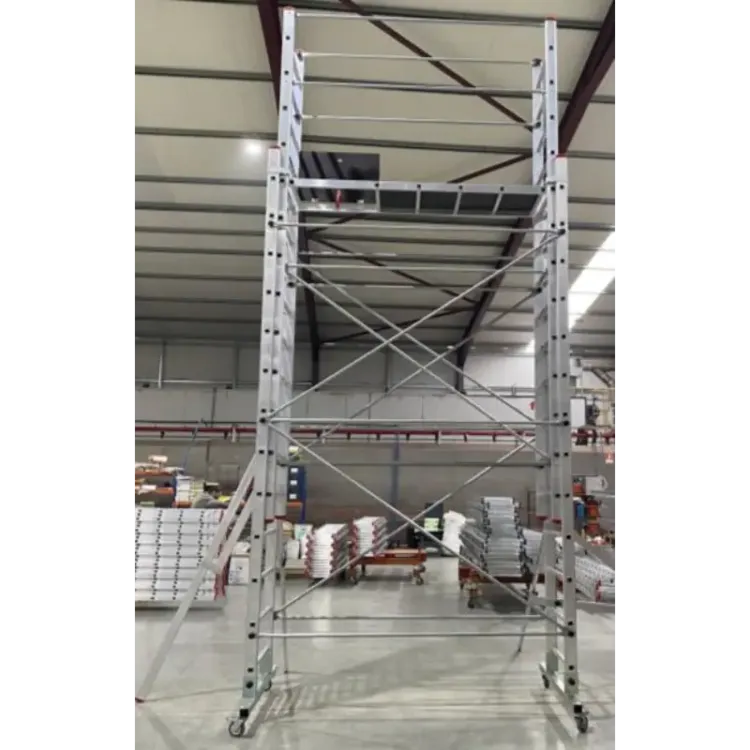 Andaime Semi-Profissional Alumínio LIT 5m 4.8m Trabalho 30 Degraus