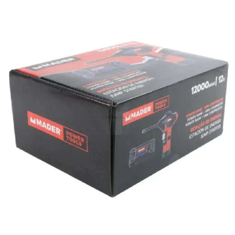 ESTAÇÃO DE ENERGIA 12AH POWER BANK + MINI COMPRESSOR MADER