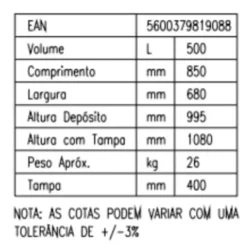 DEPÓSITOS DE ÁGUA PASSA PORTAS L PT ()