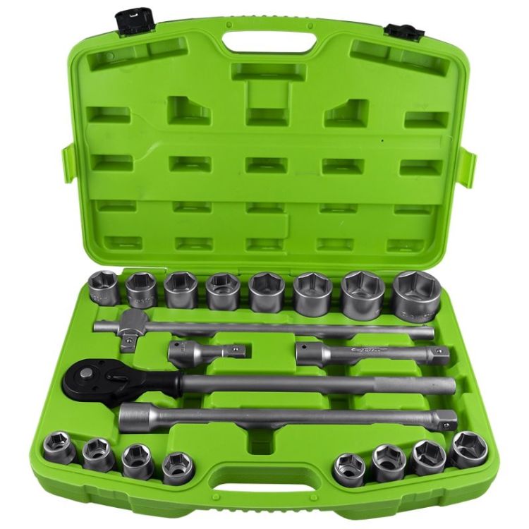 CAIXA DE CAIXA DE FERRAMENTAS C/ 21 PEÇAS 3/4" 6 FACESC/ 21 PEÇAS 3/4" 6 FACES