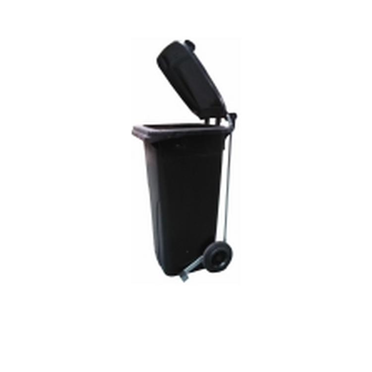 Contentor de Lixo 120L com Pedal Preto