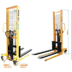 Empilhador Manual Hidráulico MADER 1000 Kg Elevação 1600 mm