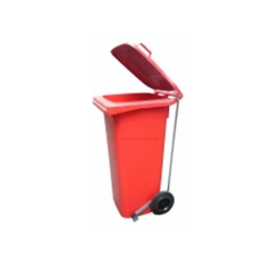 Contentor de Lixo Vermelho 120L com Pedal