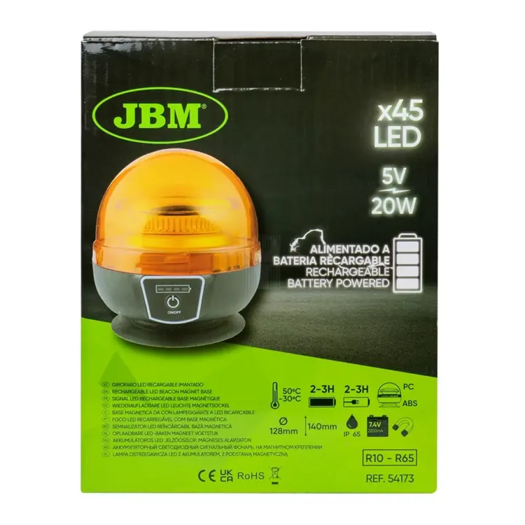 PIRILAMPO ROTATIVO DE LED MAGNÉTICO RECARREGÁVEL