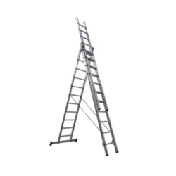 Escada de alumínio tripla LIT 3x19 degraus 13,50m