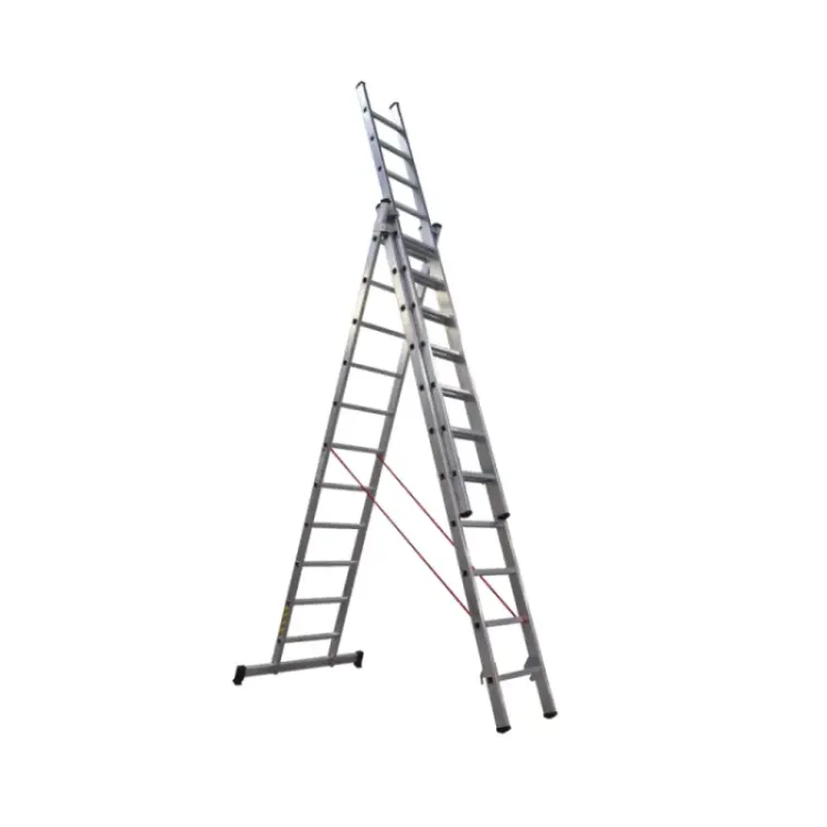 Escada de alumínio tripla LIT 3x19 degraus 13,50m