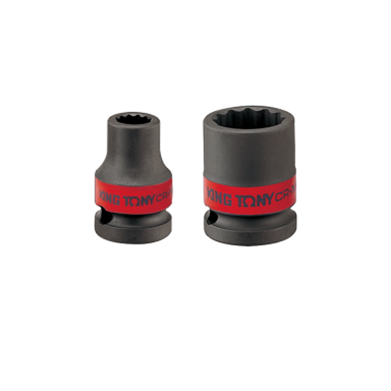 Chave de Impacto Bi-Hexagonal 1-1/8" 1/2" KING TONY ANSI/ASME B107.2 Cromo-Molibdénio