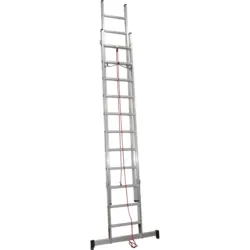 ESCADA DUPLA DE ALUMINIO C/ CORDA LIT PROFI 2.5+2.5 MT